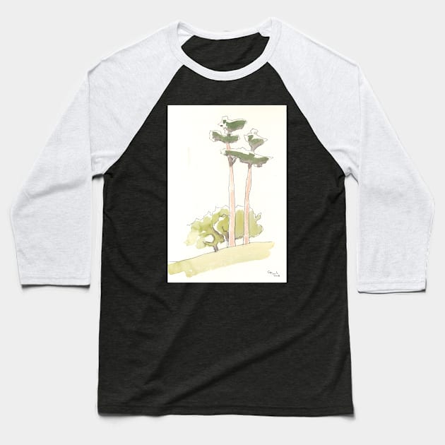 Trees Baseball T-Shirt by flochgregory